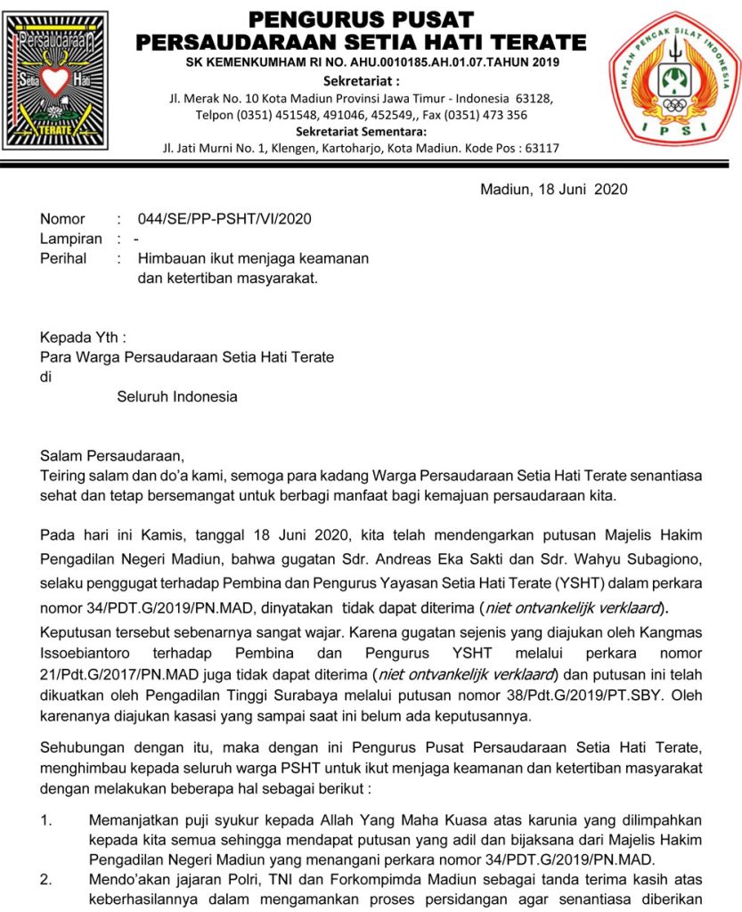Himbauan jaga keamanan dan ketertiban Masyarakat