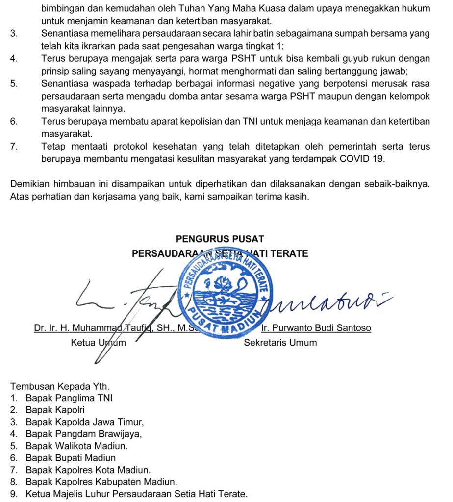 Himbauan jaga keamanan dan ketertiban Masyarakat