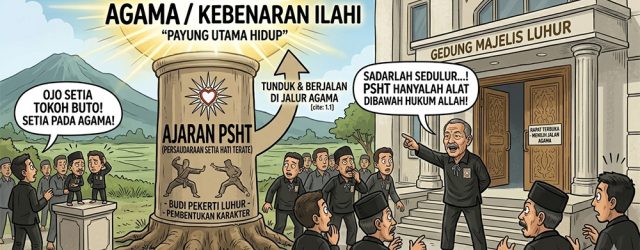 Jawaban tegasnya adalah Tidak. Ajaran Persaudaraan Setia Hati Terate (PSHT) atau Setia Hati Terate (SH Terate) sama sekali tidak berada di atas agama Islam maupun [&hellip;]